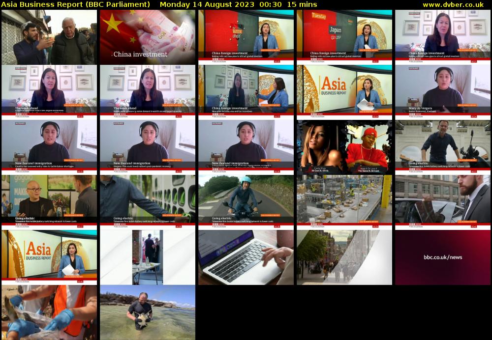 Asia Business Report (BBC Parliament) Monday 14 August 2023 00:30 - 00:45
