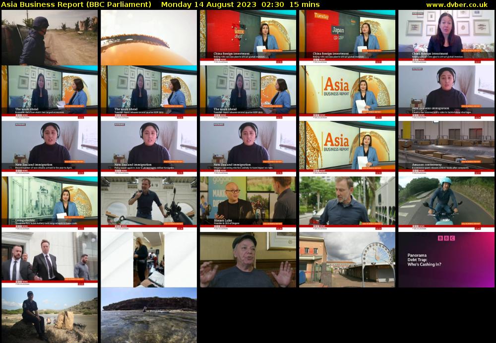 Asia Business Report (BBC Parliament) Monday 14 August 2023 02:30 - 02:45