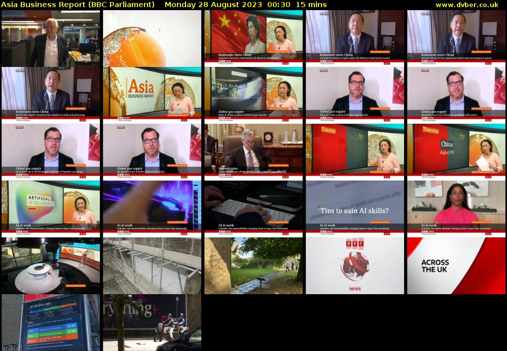Asia Business Report (BBC Parliament) Monday 28 August 2023 00:30 - 00:45