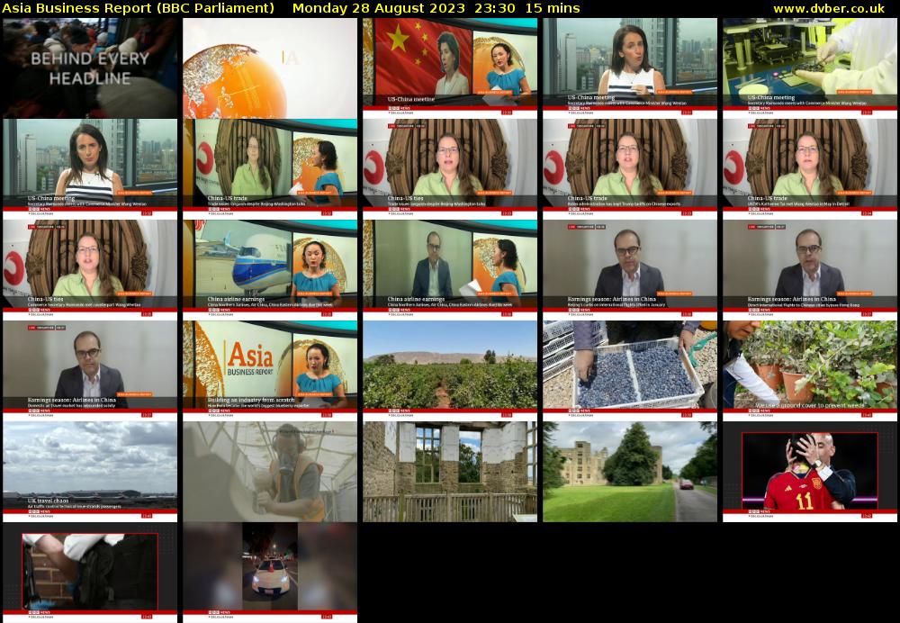 Asia Business Report (BBC Parliament) Monday 28 August 2023 23:30 - 23:45