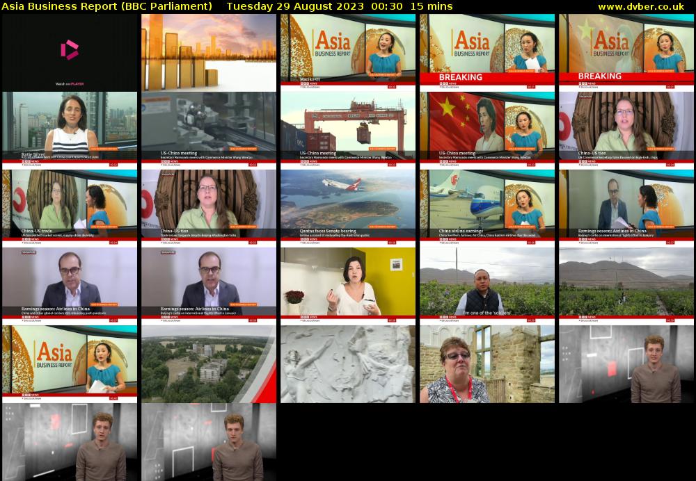 Asia Business Report (BBC Parliament) Tuesday 29 August 2023 00:30 - 00:45
