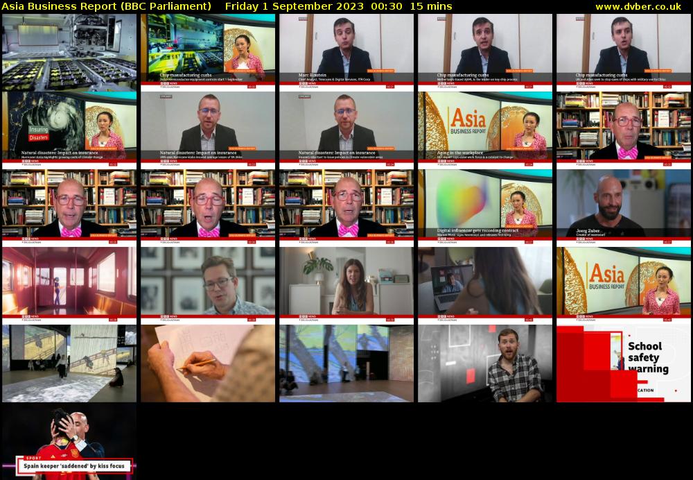 Asia Business Report (BBC Parliament) Friday 1 September 2023 00:30 - 00:45