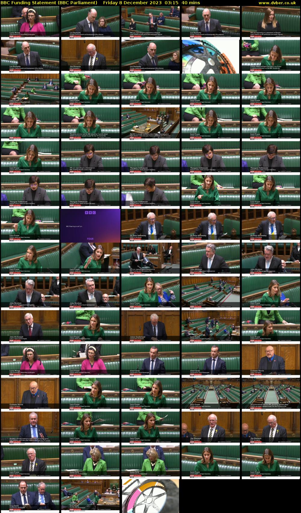 BBC Funding Statement (BBC Parliament) Friday 8 December 2023 03:15 - 03:55