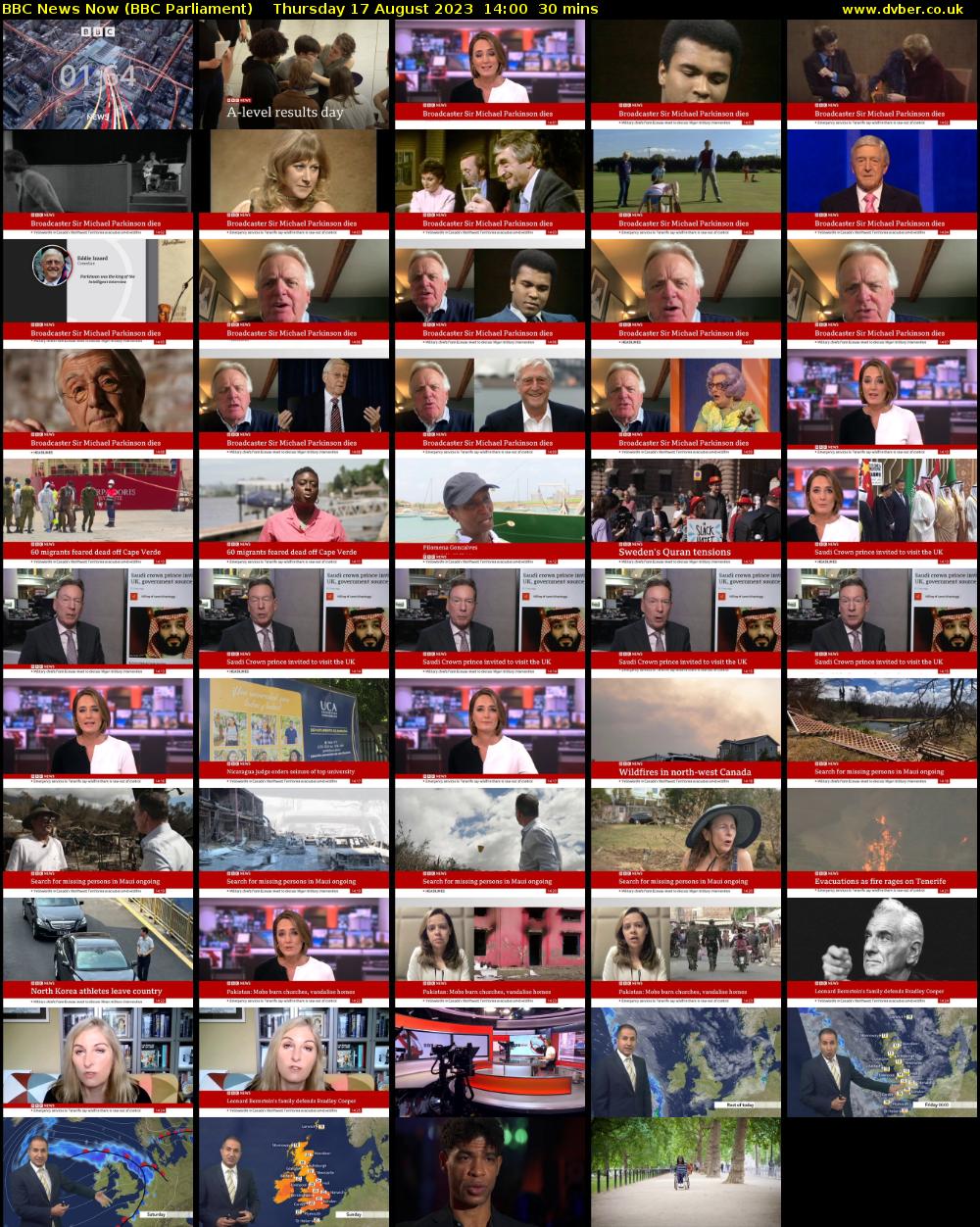 BBC News Now (BBC Parliament) Thursday 17 August 2023 14:00 - 14:30