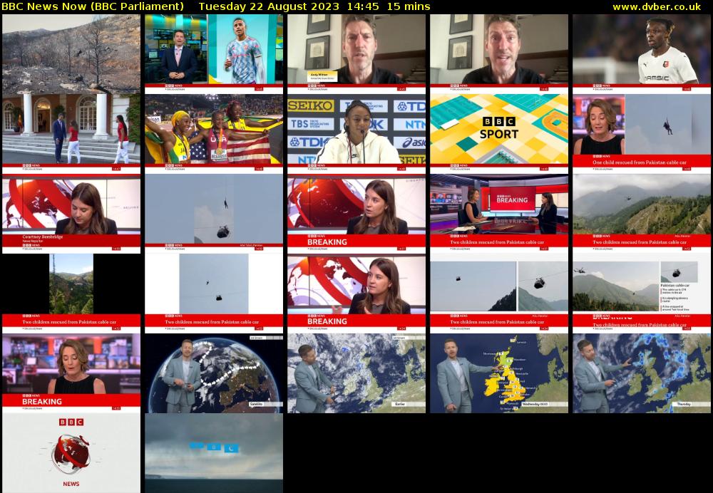 BBC News Now (BBC Parliament) Tuesday 22 August 2023 14:45 - 15:00