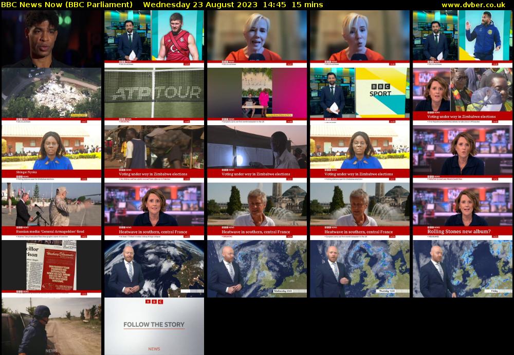 BBC News Now (BBC Parliament) Wednesday 23 August 2023 14:45 - 15:00