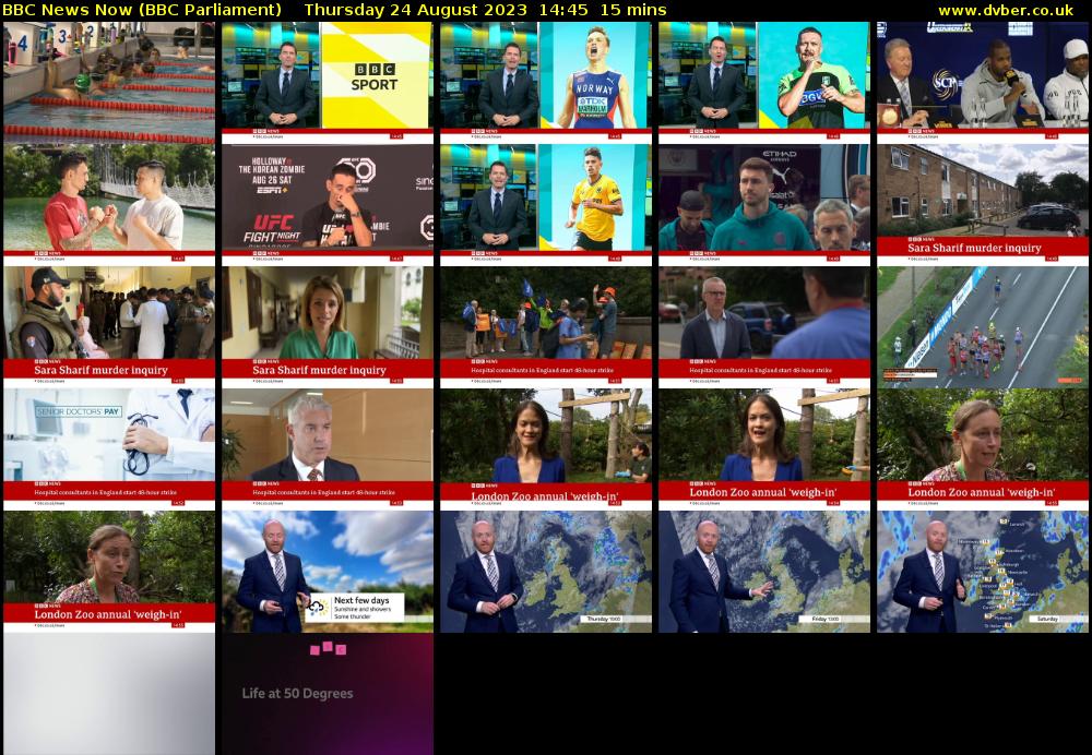 BBC News Now (BBC Parliament) Thursday 24 August 2023 14:45 - 15:00