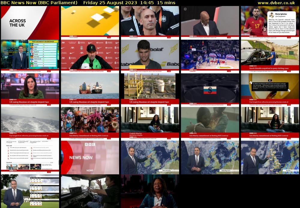 BBC News Now (BBC Parliament) Friday 25 August 2023 14:45 - 15:00