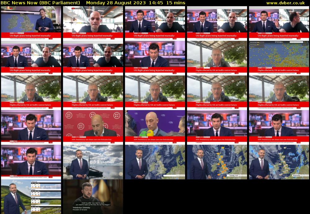 BBC News Now (BBC Parliament) Monday 28 August 2023 14:45 - 15:00