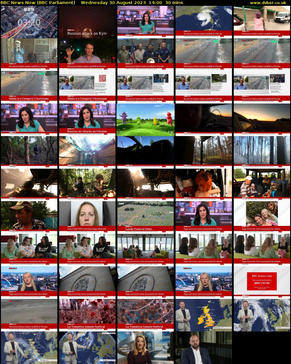 BBC News Now (BBC Parliament) Wednesday 30 August 2023 14:00 - 14:30