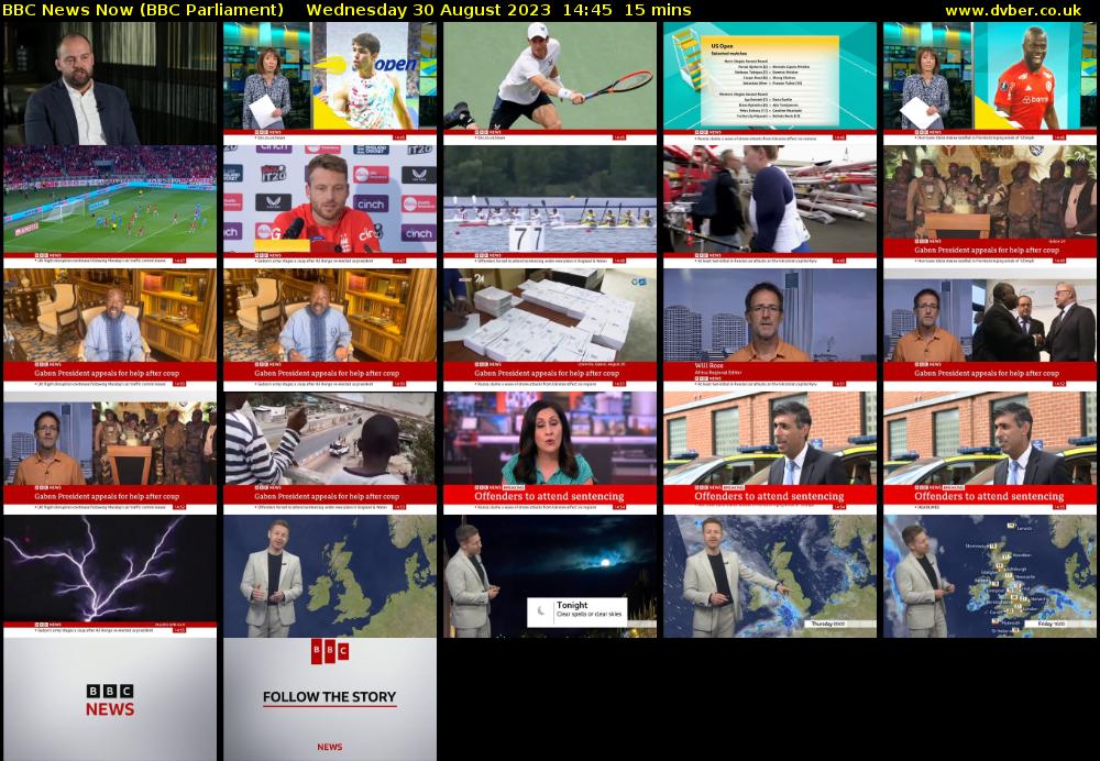BBC News Now (BBC Parliament) Wednesday 30 August 2023 14:45 - 15:00