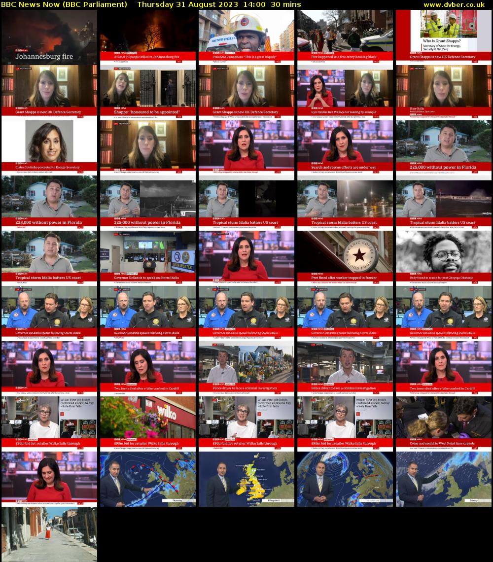 BBC News Now (BBC Parliament) Thursday 31 August 2023 14:00 - 14:30