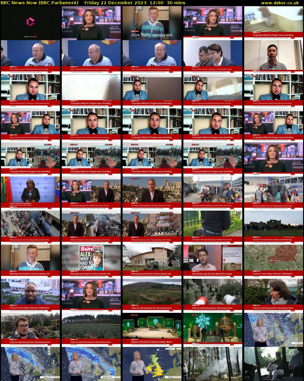 BBC News Now (BBC Parliament) Friday 22 December 2023 12:00 - 12:30