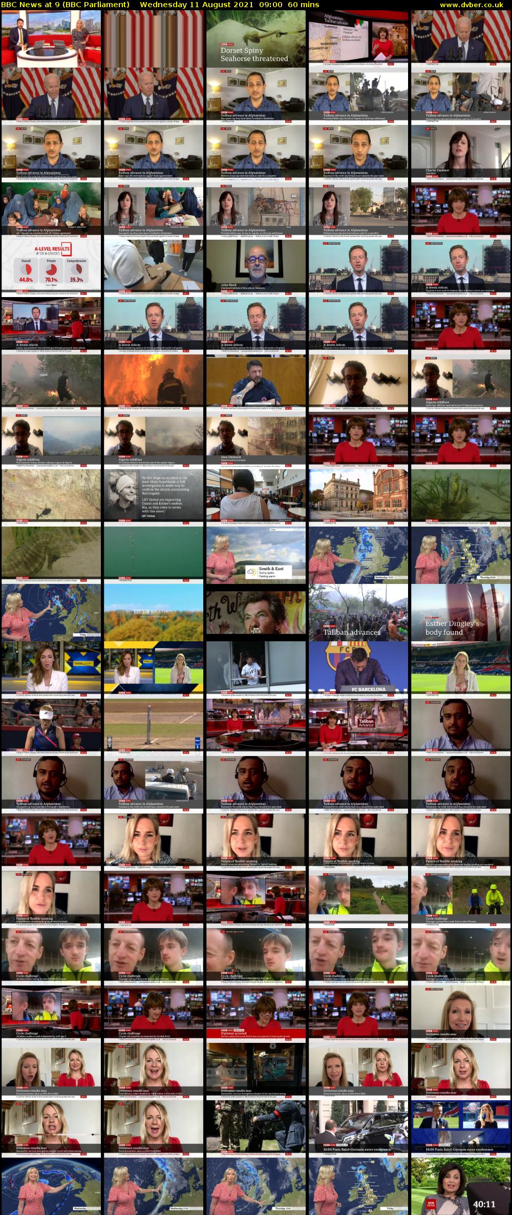 BBC News at 9 (BBC Parliament) Wednesday 11 August 2021 09:00 - 10:00