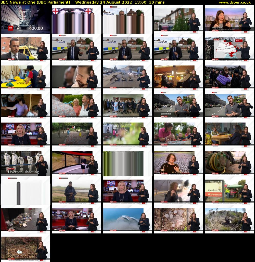 BBC News at One (BBC Parliament) Wednesday 24 August 2022 13:00 - 13:30