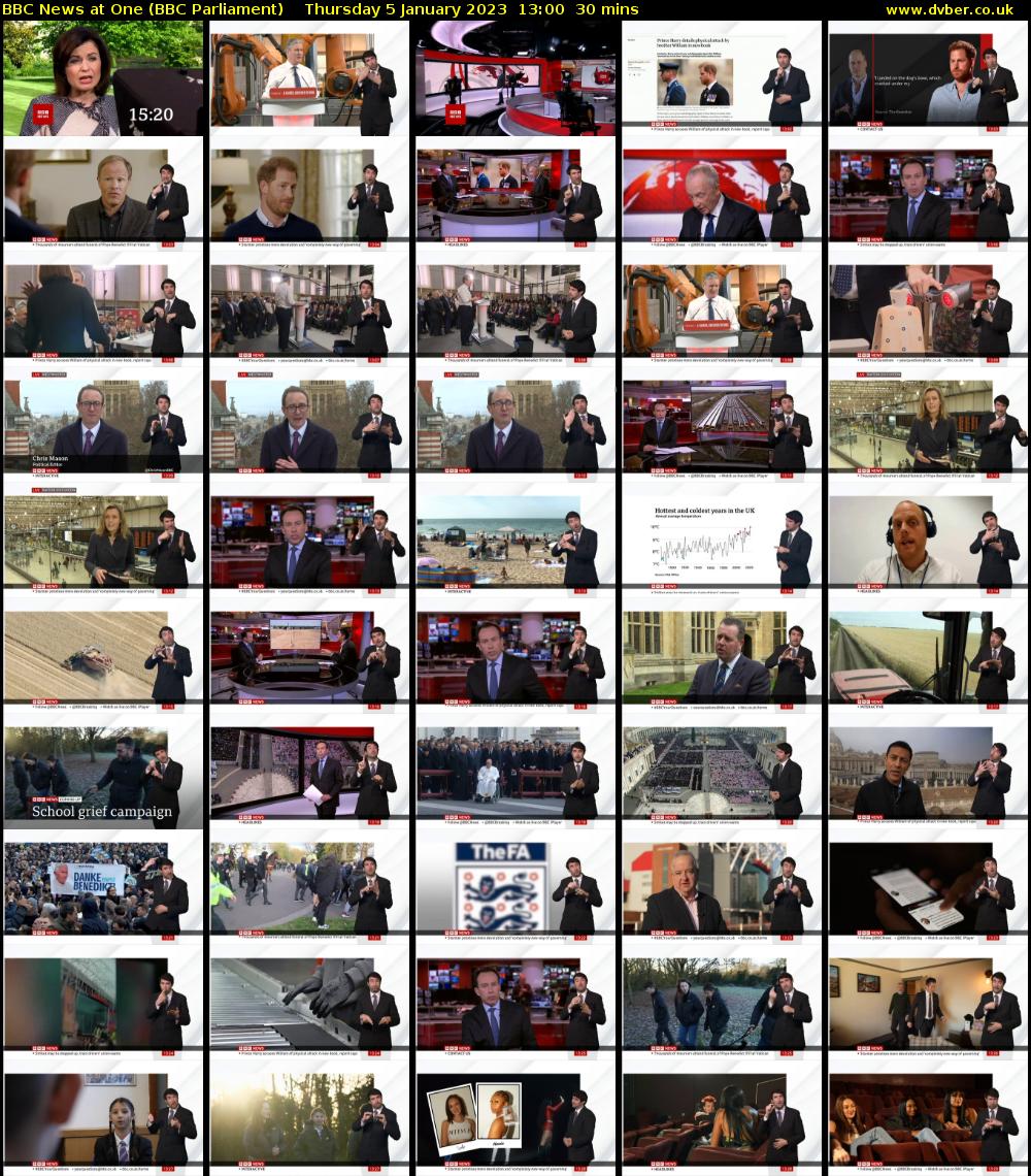 BBC News at One (BBC Parliament) Thursday 5 January 2023 13:00 - 13:30