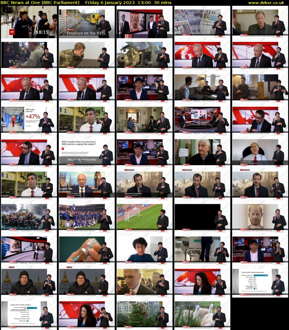 BBC News at One (BBC Parliament) Friday 6 January 2023 13:00 - 13:30
