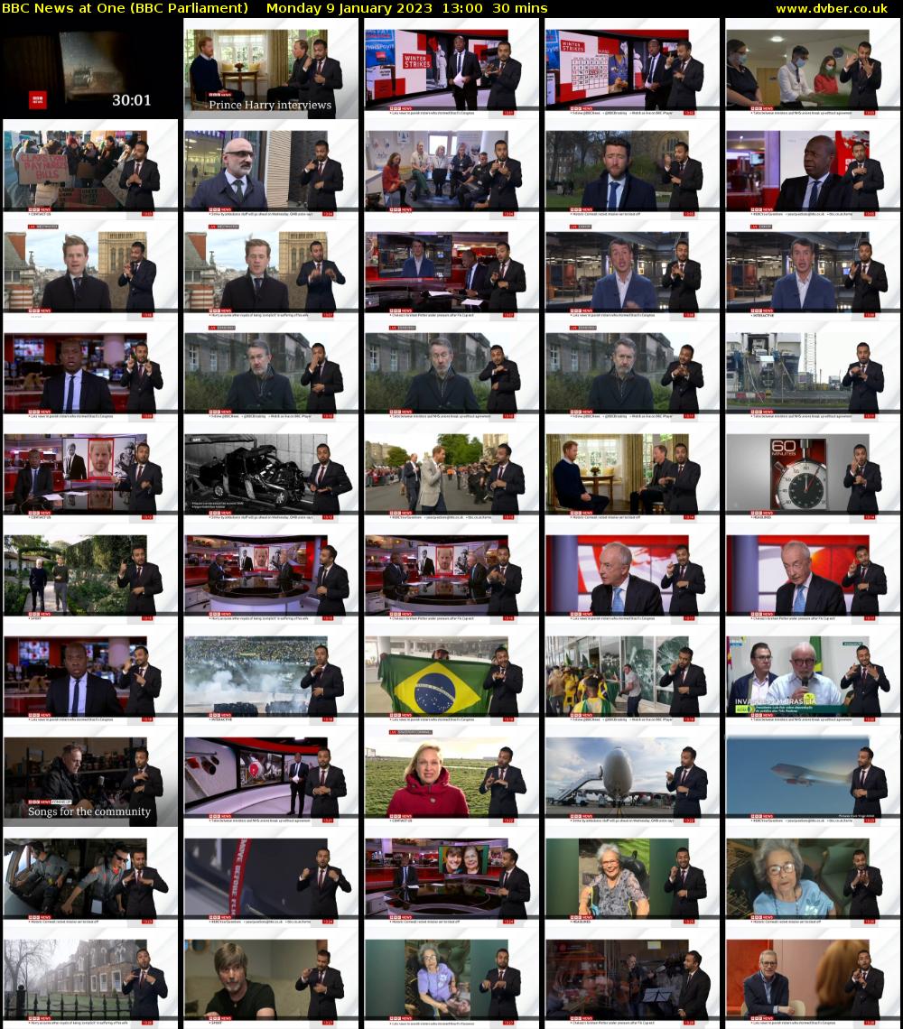 BBC News at One (BBC Parliament) Monday 9 January 2023 13:00 - 13:30