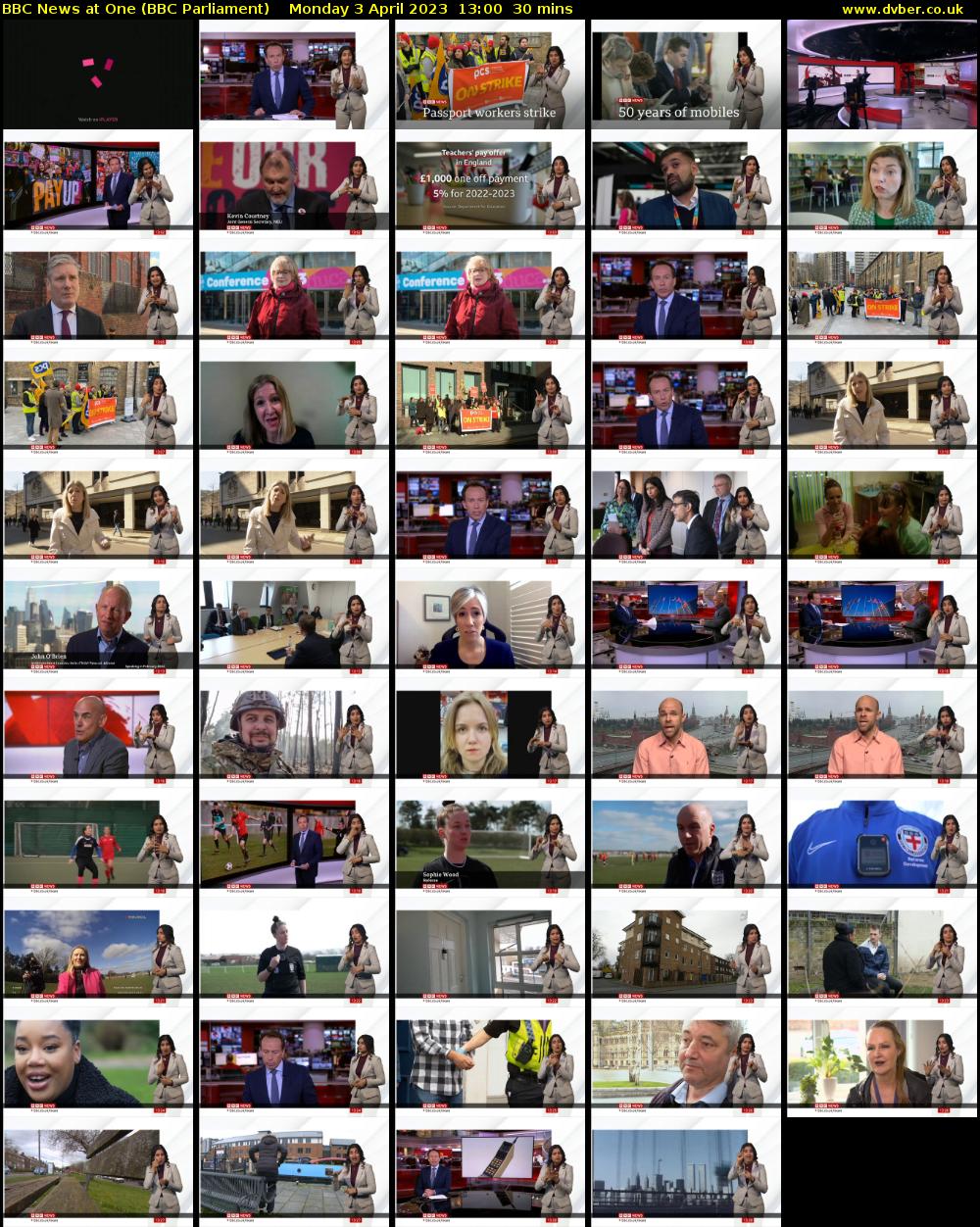 BBC News at One (BBC Parliament) Monday 3 April 2023 13:00 - 13:30