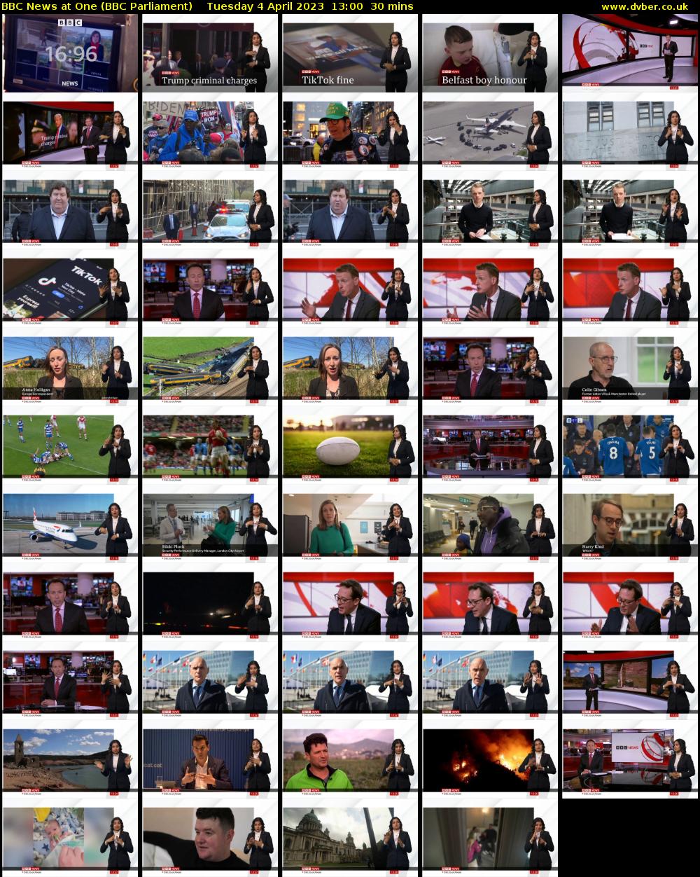 BBC News at One (BBC Parliament) Tuesday 4 April 2023 13:00 - 13:30