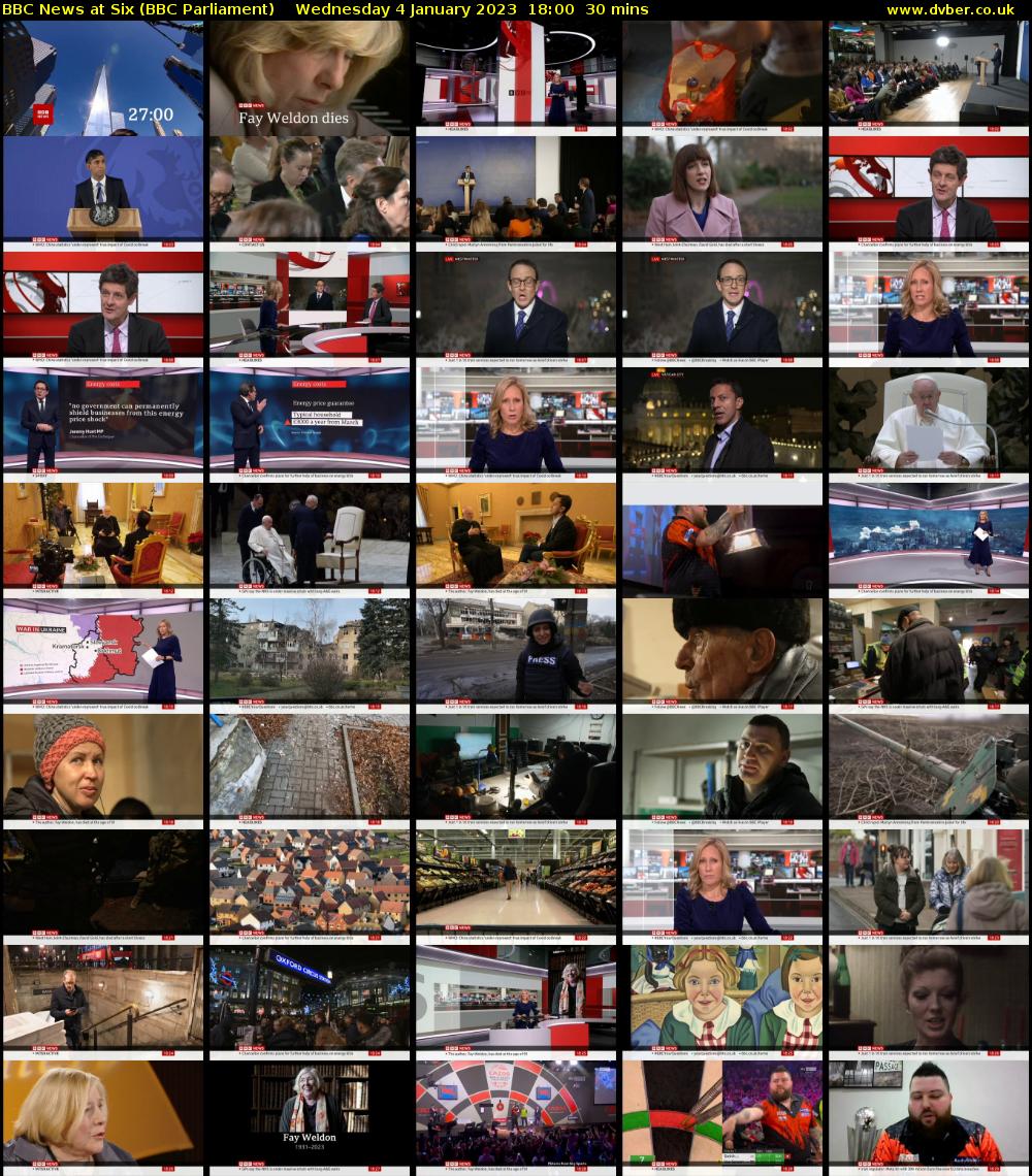 BBC News at Six (BBC Parliament) Wednesday 4 January 2023 18:00 - 18:30