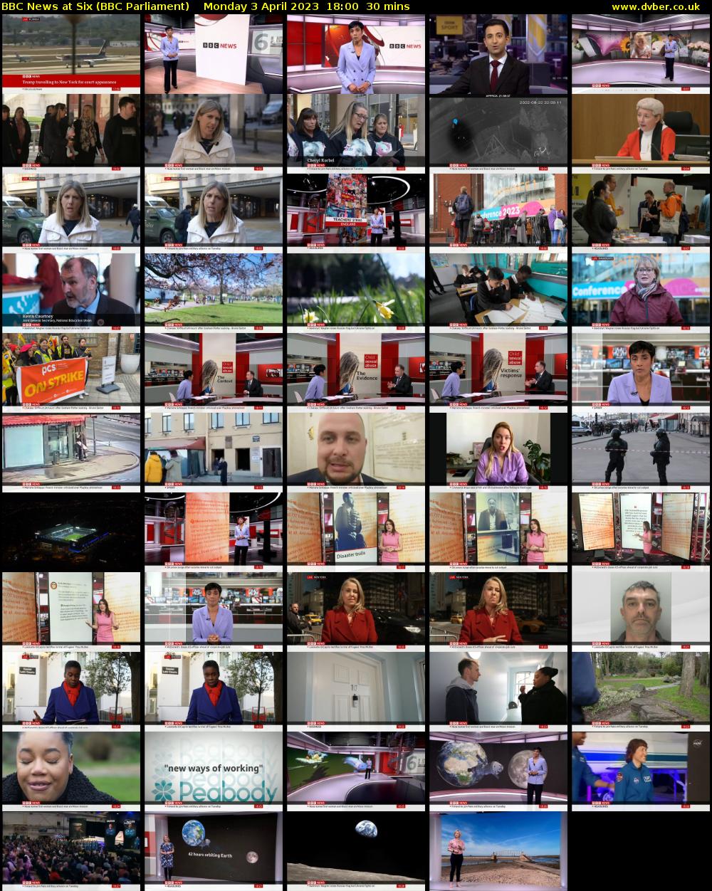 BBC News at Six (BBC Parliament) Monday 3 April 2023 18:00 - 18:30