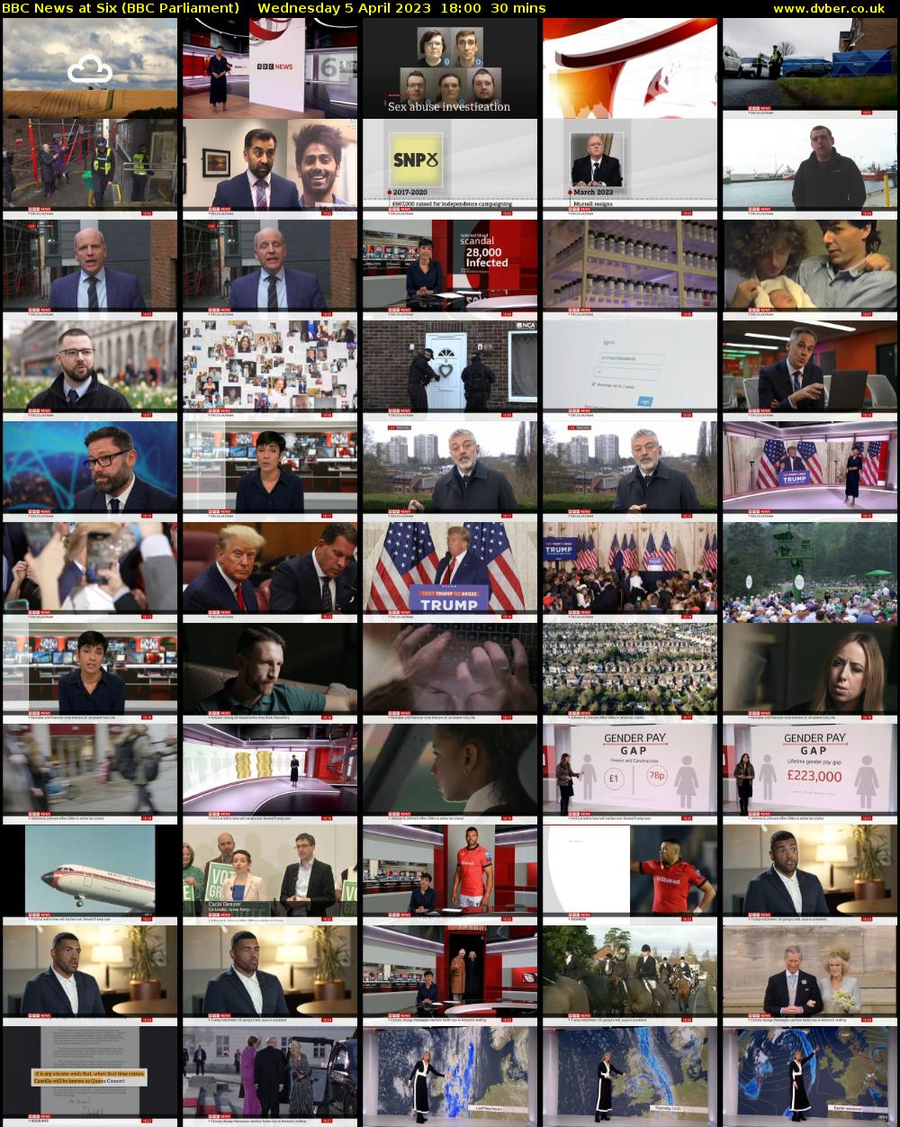 BBC News at Six (BBC Parliament) Wednesday 5 April 2023 18:00 - 18:30