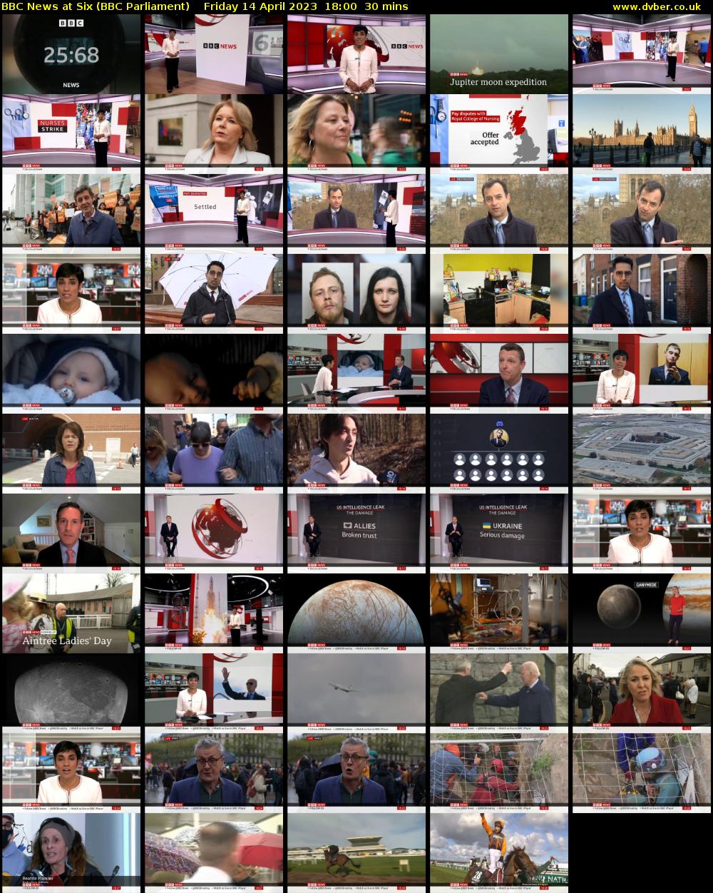 BBC News at Six (BBC Parliament) Friday 14 April 2023 18:00 - 18:30