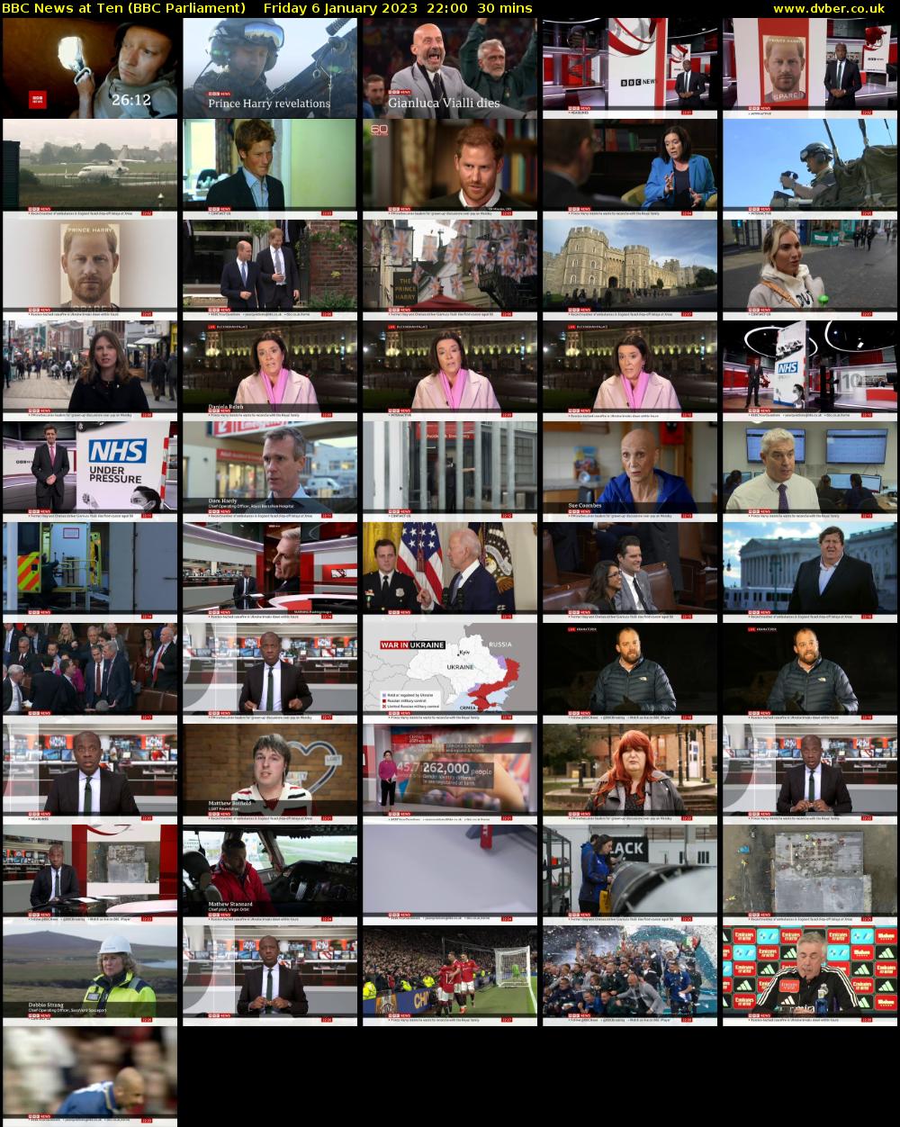 BBC News at Ten (BBC Parliament) Friday 6 January 2023 22:00 - 22:30
