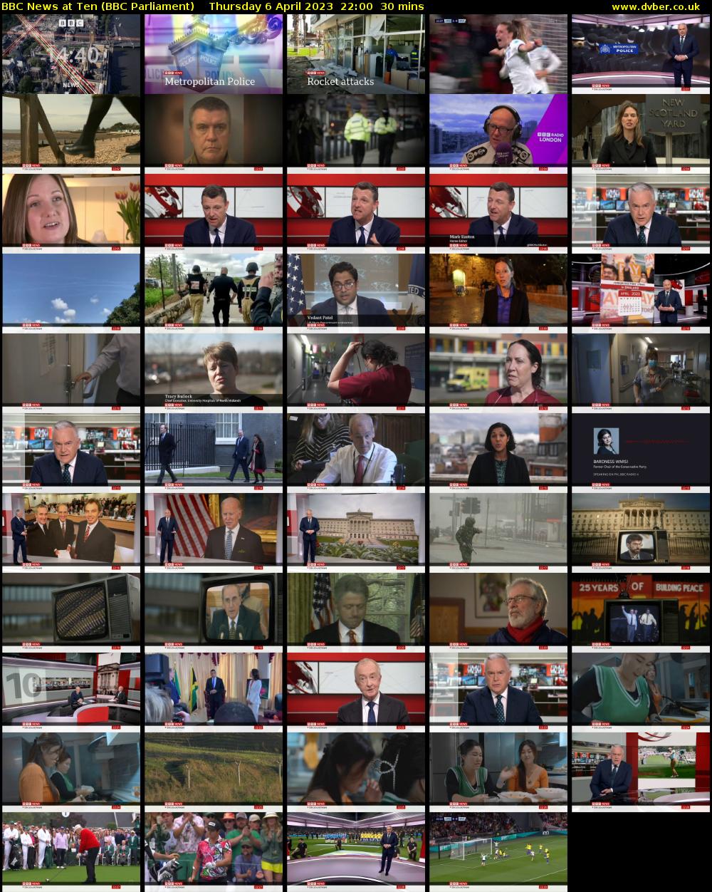 BBC News at Ten (BBC Parliament) Thursday 6 April 2023 22:00 - 22:30