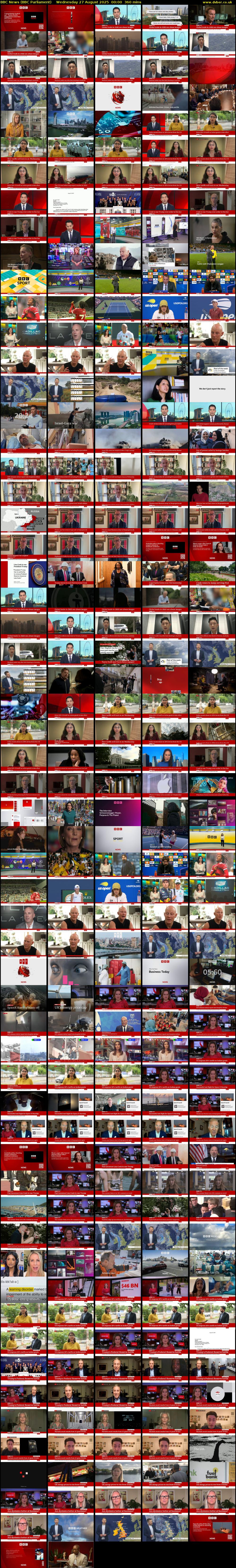 BBC News (BBC Parliament) Wednesday 27 August 2025 00:00 - 06:00