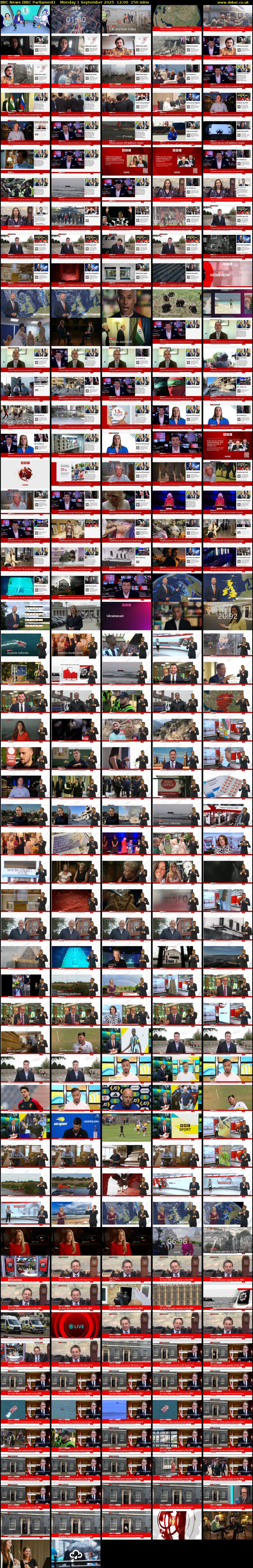 BBC News (BBC Parliament) Monday 1 September 2025 12:00 - 14:30