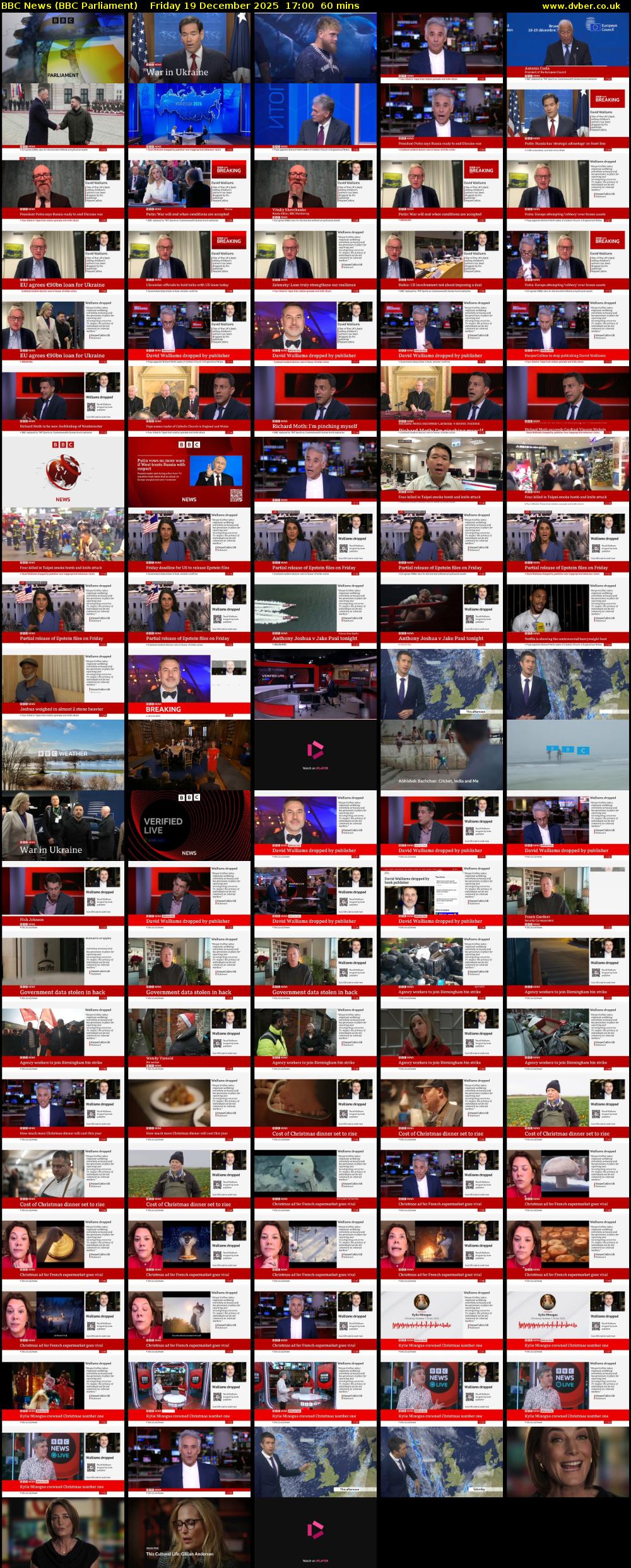 BBC News (BBC Parliament) Friday 19 December 2025 17:00 - 18:00