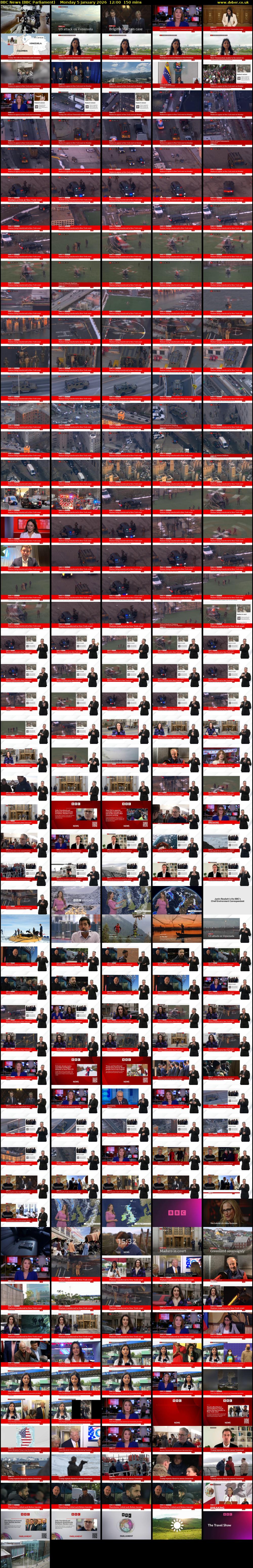 BBC News (BBC Parliament) Monday 5 January 2026 12:00 - 14:30