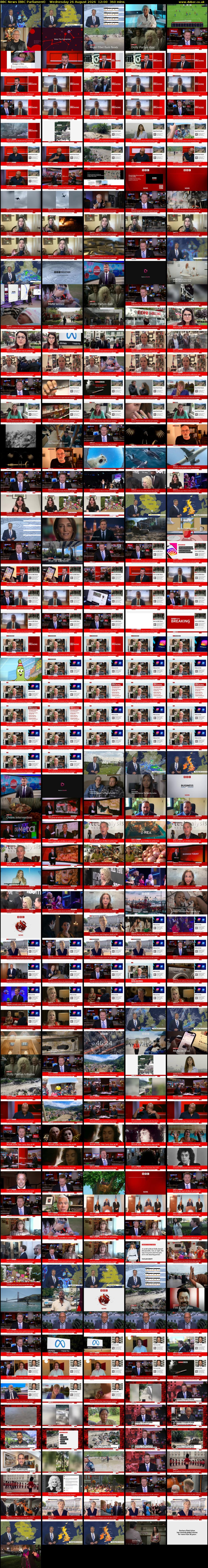 BBC News (BBC Parliament) Wednesday 26 August 2026 12:00 - 18:00