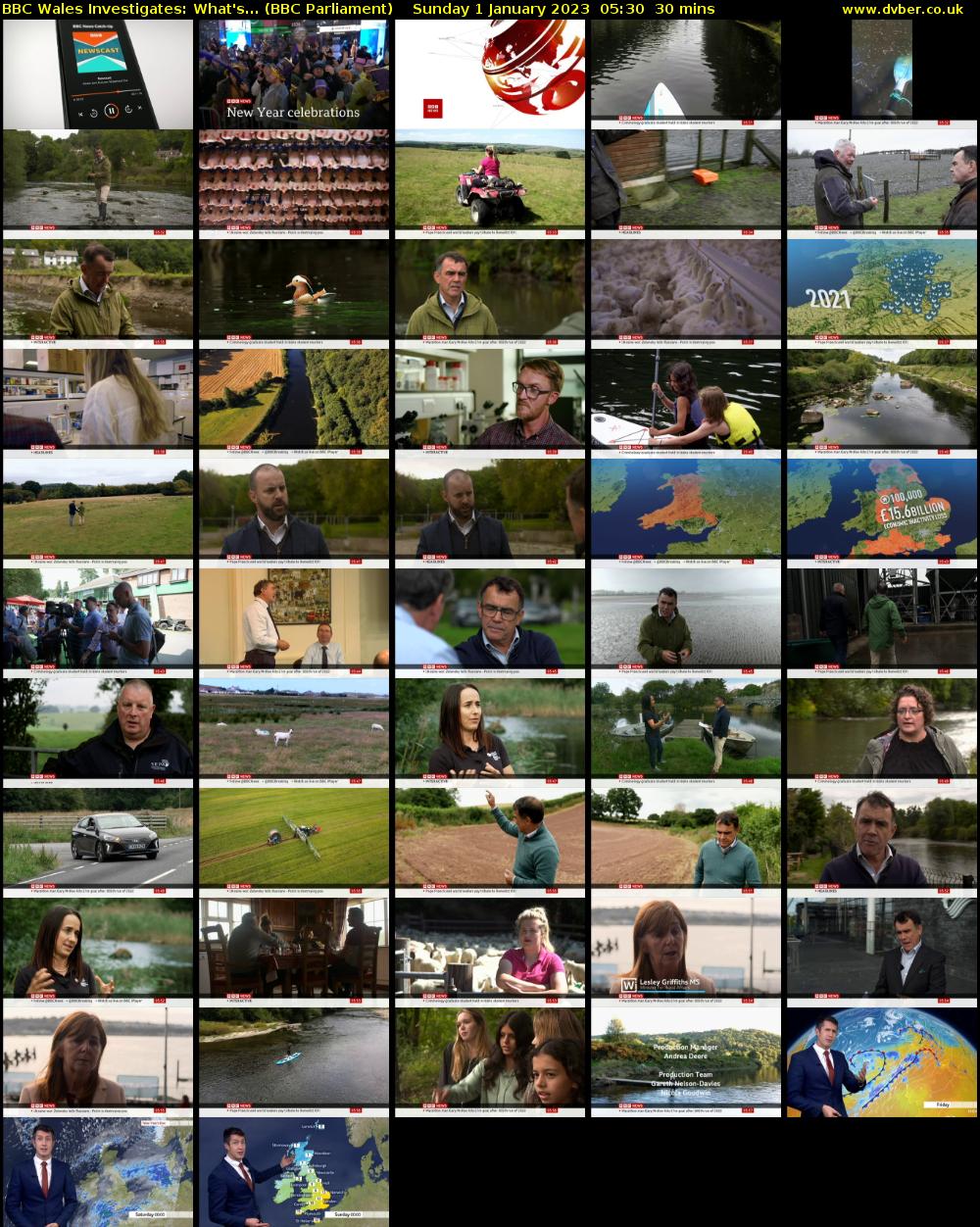 BBC Wales Investigates: What's... (BBC Parliament) Sunday 1 January 2023 05:30 - 06:00