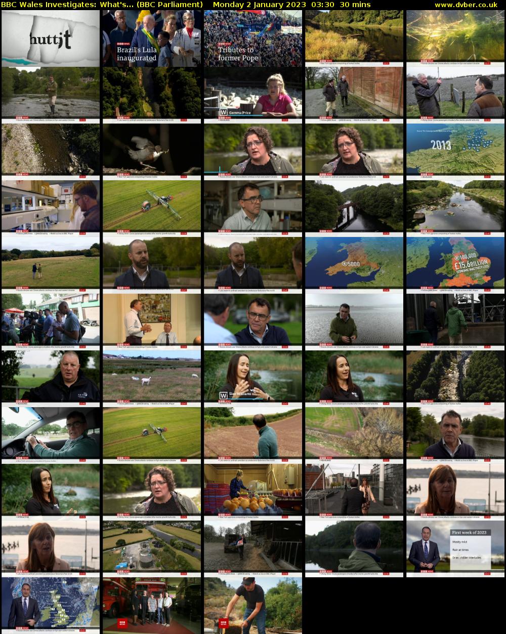BBC Wales Investigates: What's... (BBC Parliament) Monday 2 January 2023 03:30 - 04:00