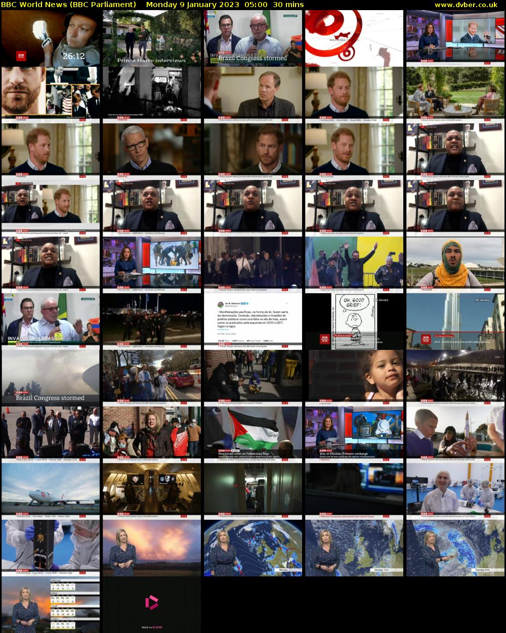 BBC World News (BBC Parliament) Monday 9 January 2023 05:00 - 05:30