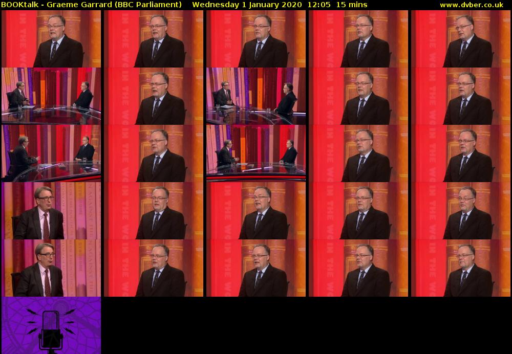 BOOKtalk - Graeme Garrard (BBC Parliament) Wednesday 1 January 2020 12:05 - 12:20