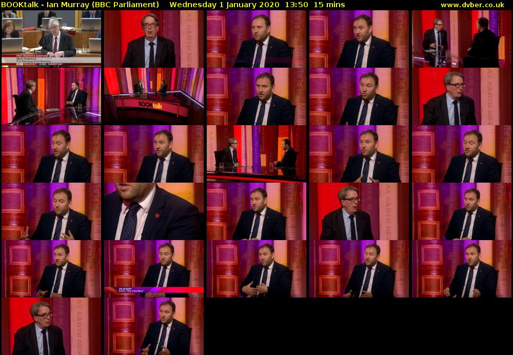 BOOKtalk - Ian Murray (BBC Parliament) Wednesday 1 January 2020 13:50 - 14:05