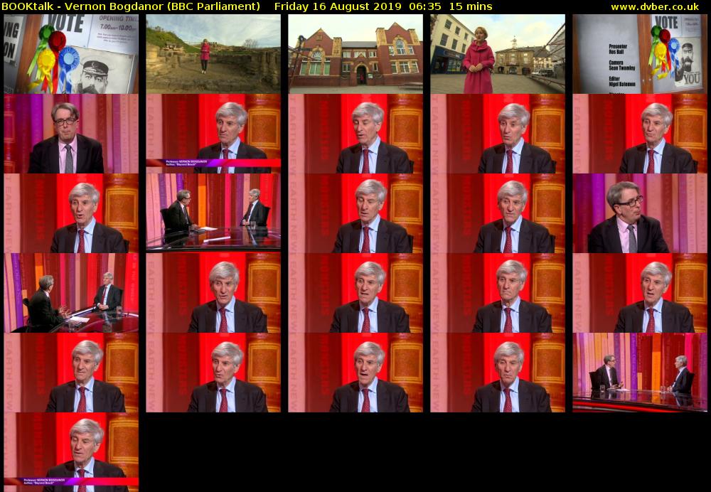 BOOKtalk - Vernon Bogdanor (BBC Parliament) Friday 16 August 2019 06:35 - 06:50