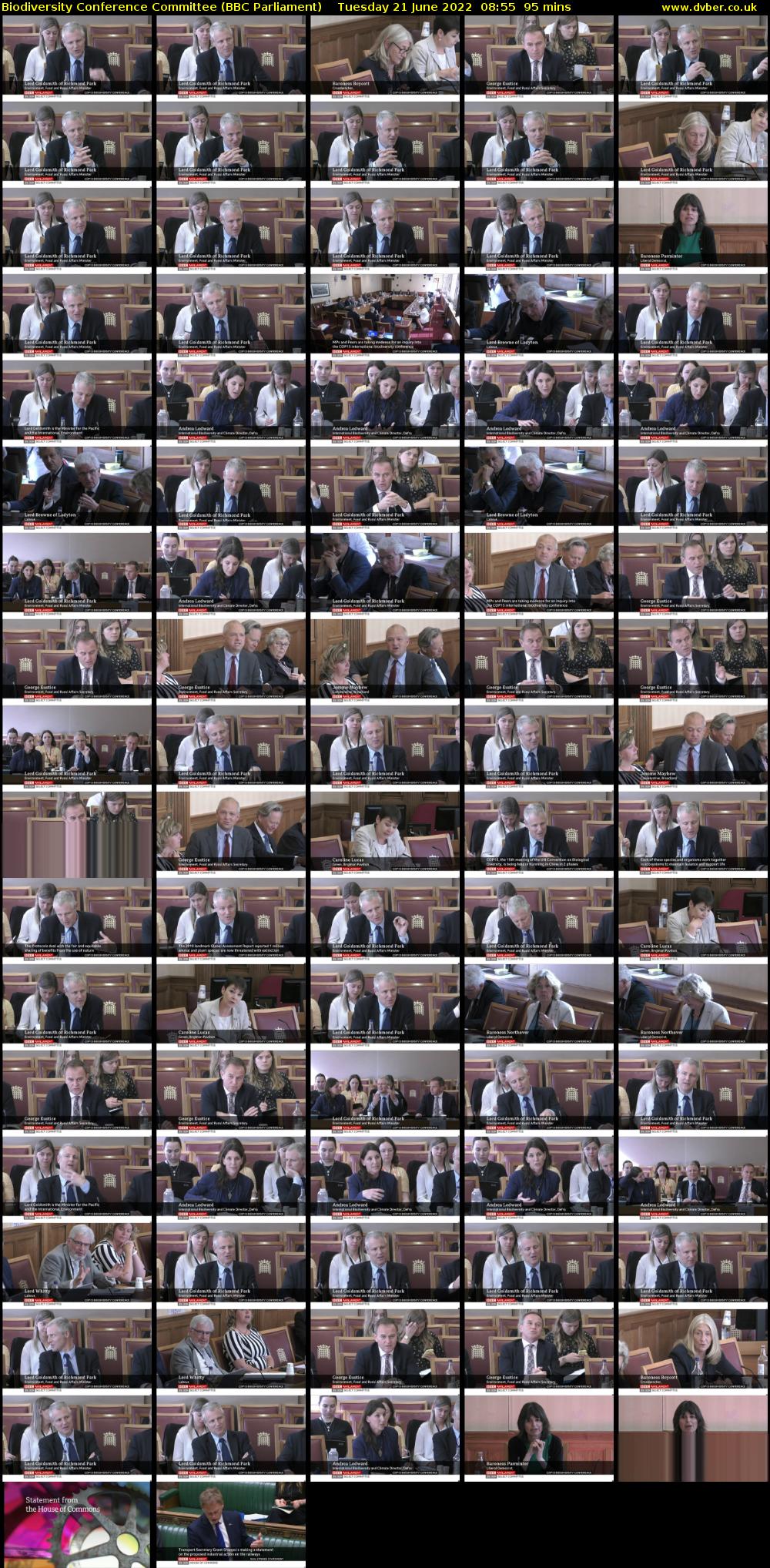 Biodiversity Conference Committee (BBC Parliament) Tuesday 21 June 2022 08:55 - 10:30