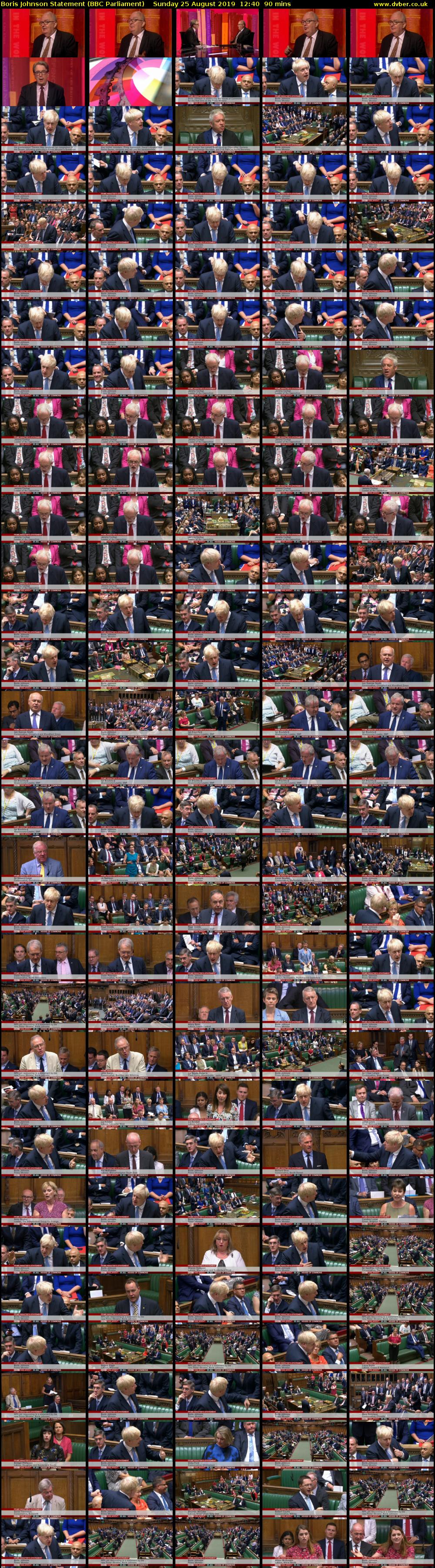 Boris Johnson Statement (BBC Parliament) Sunday 25 August 2019 12:40 - 14:10