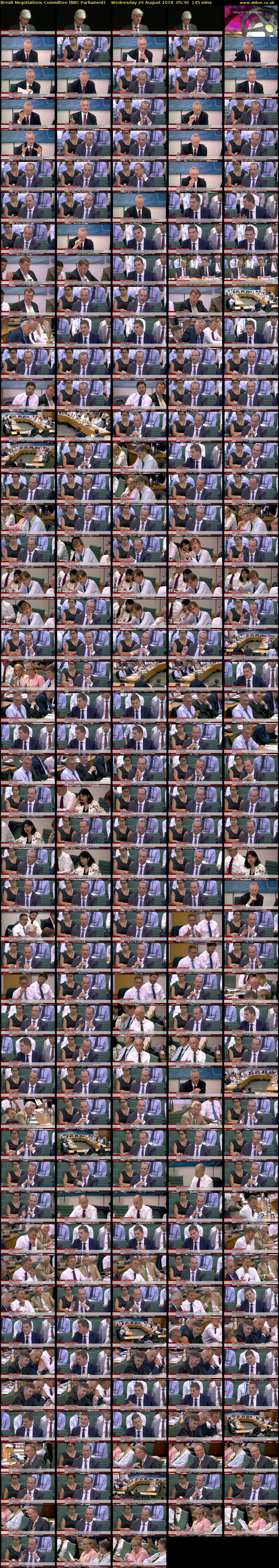 Brexit Negotiations Committee (BBC Parliament) Wednesday 29 August 2018 05:30 - 07:55