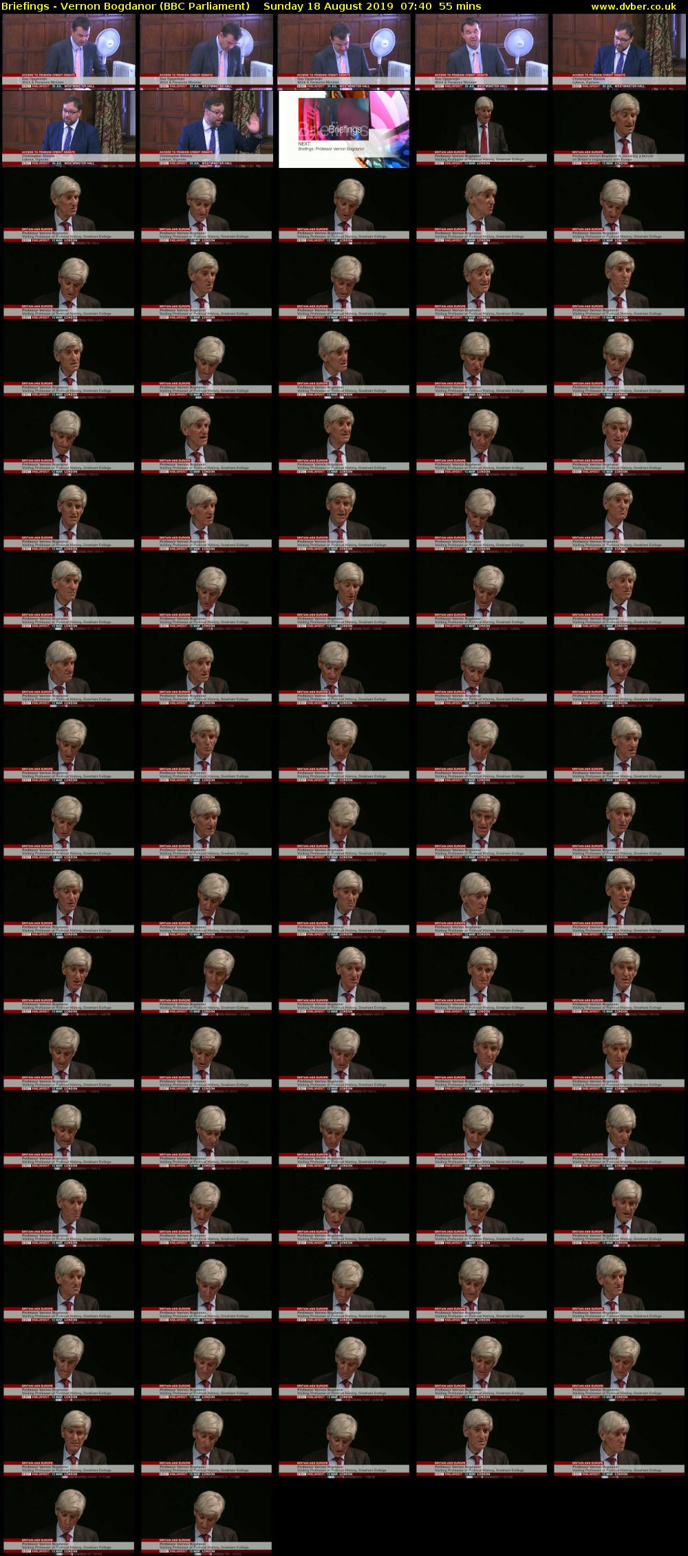 Briefings - Vernon Bogdanor (BBC Parliament) Sunday 18 August 2019 07:40 - 08:35