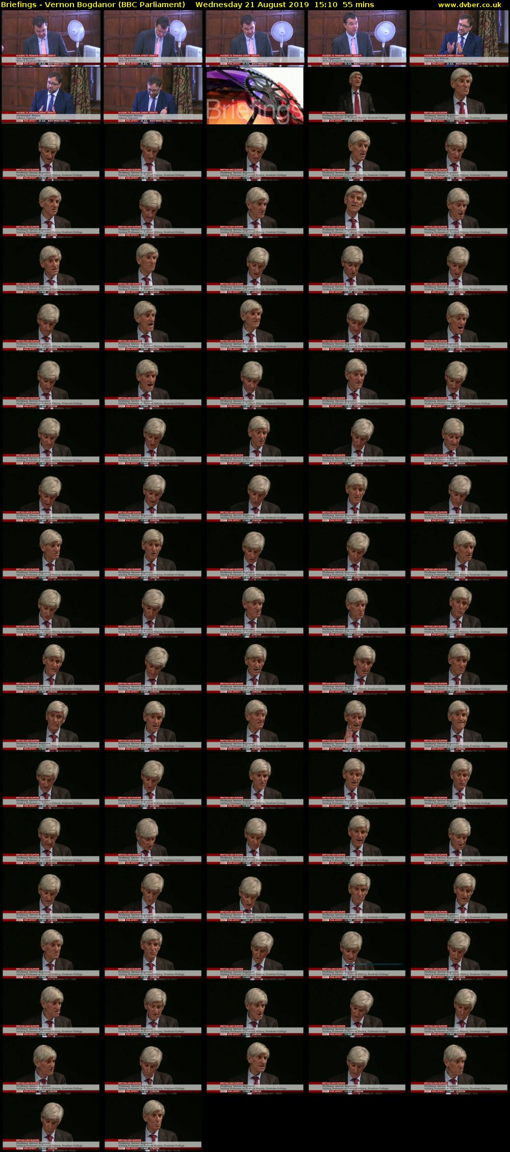 Briefings - Vernon Bogdanor (BBC Parliament) Wednesday 21 August 2019 15:10 - 16:05