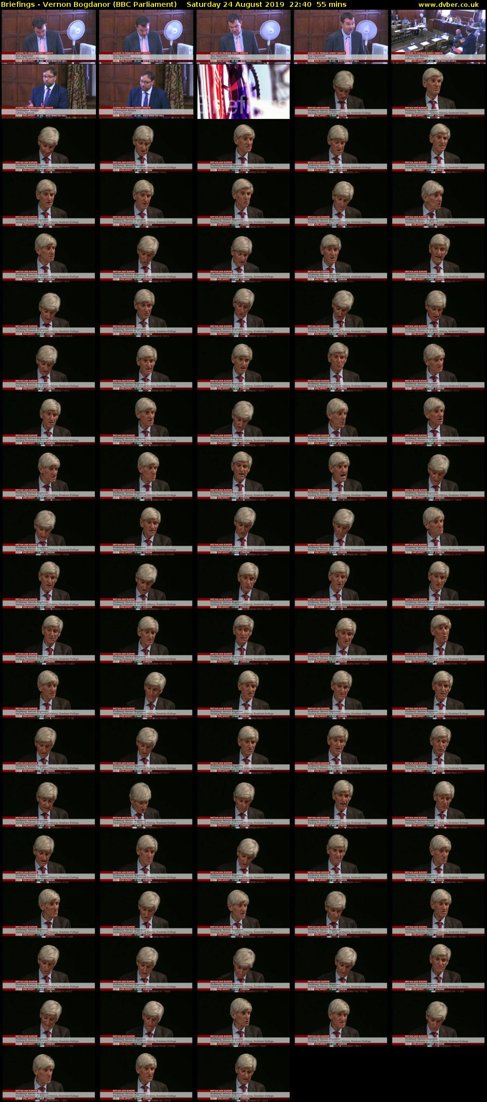 Briefings - Vernon Bogdanor (BBC Parliament) Saturday 24 August 2019 22:40 - 23:35