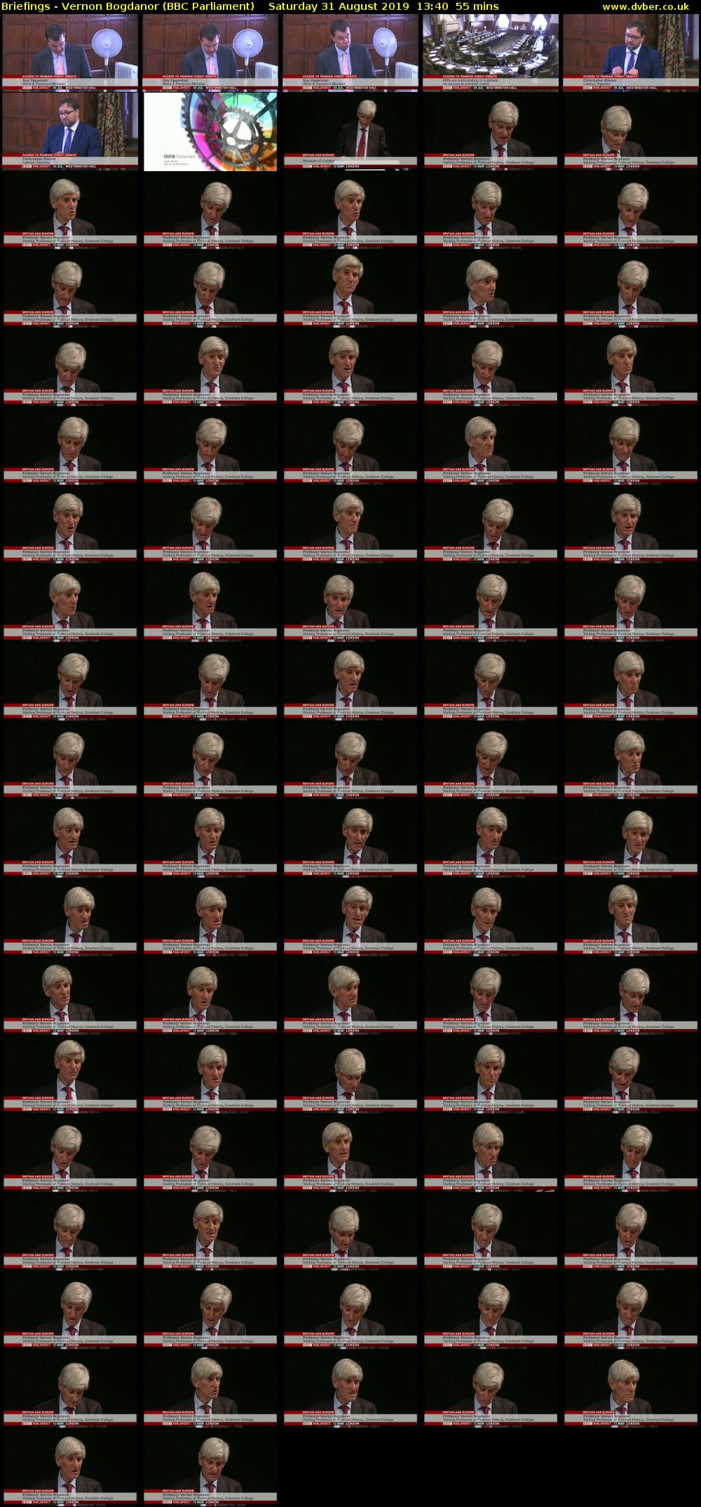 Briefings - Vernon Bogdanor (BBC Parliament) Saturday 31 August 2019 13:40 - 14:35