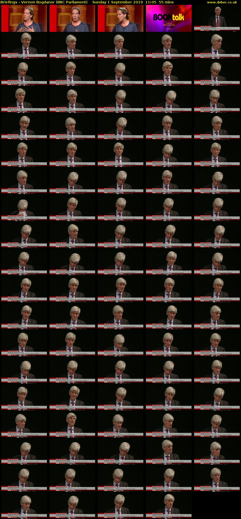 Briefings - Vernon Bogdanor (BBC Parliament) Sunday 1 September 2019 11:05 - 12:00