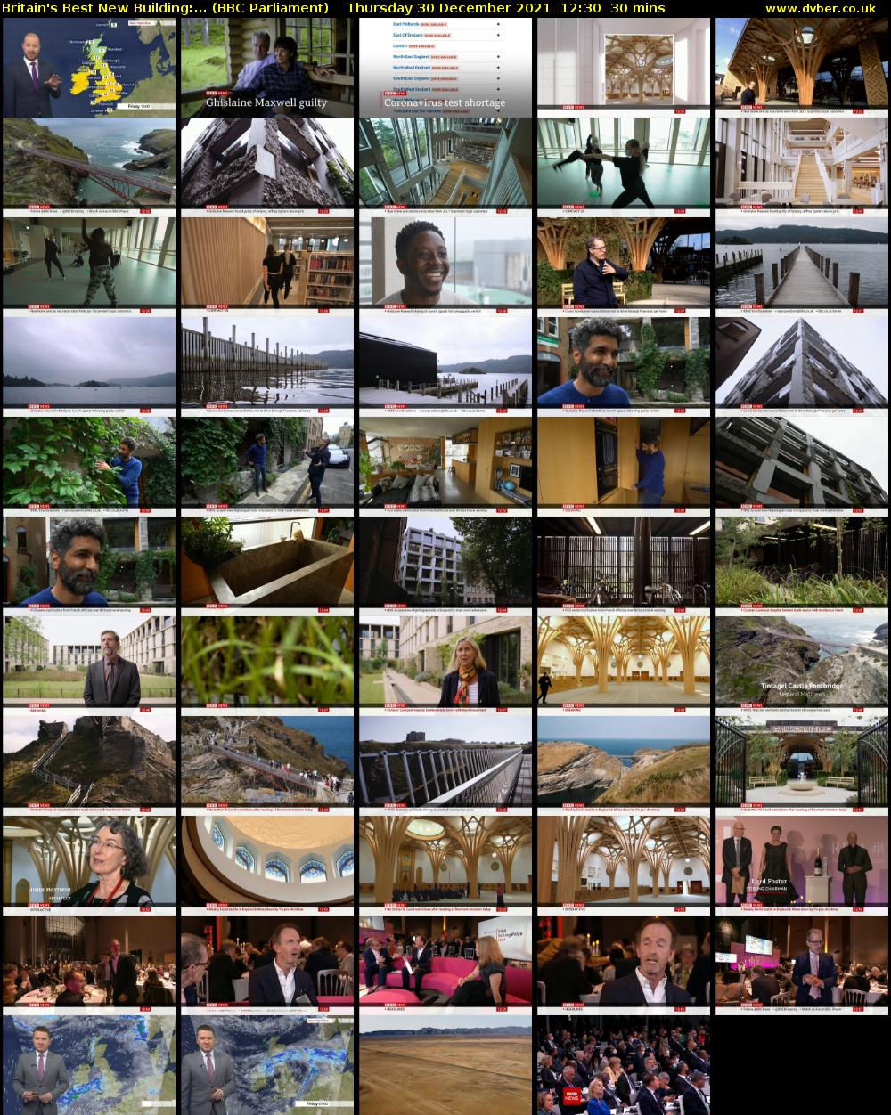 Britain's Best New Building:... (BBC Parliament) Thursday 30 December 2021 12:30 - 13:00
